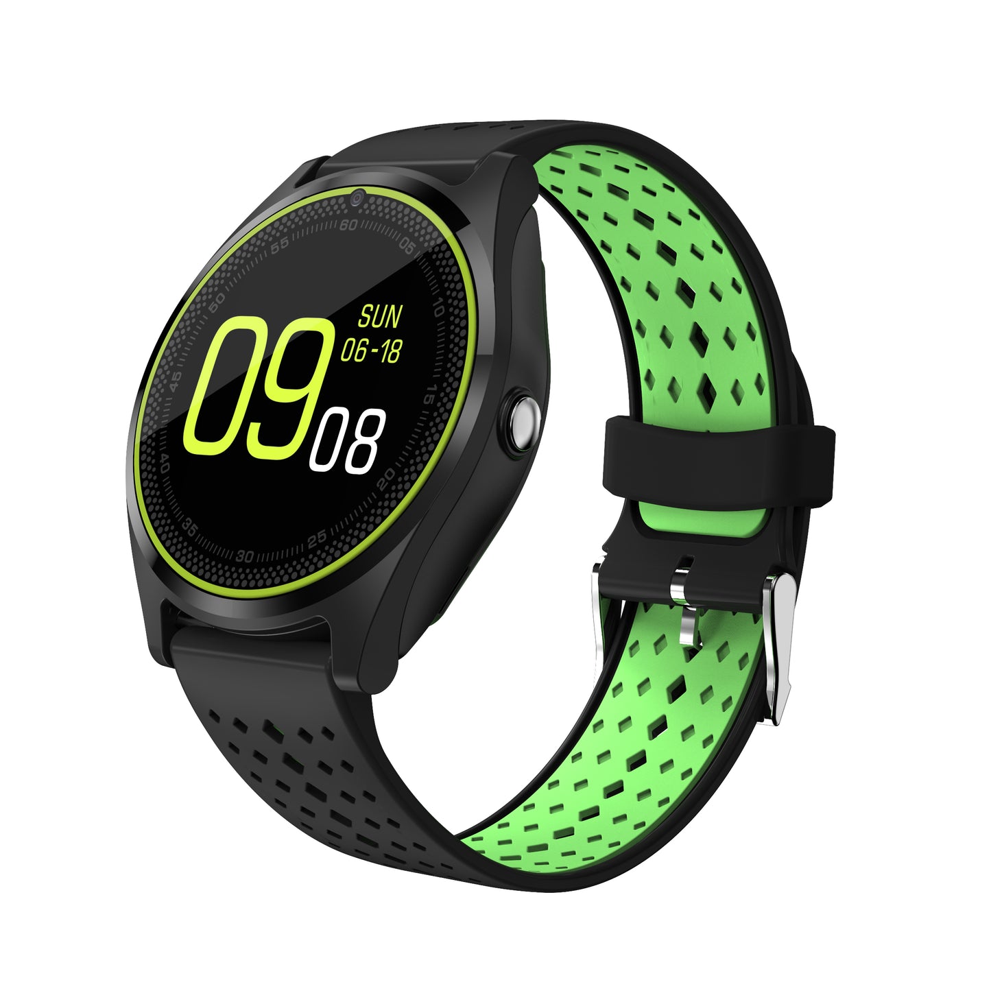 Ceas Smartwatch VANTAGE 9 2017, Bluetooth, Camera foto, Functie Telefon, Ecran Lcd, Anti lost, Facebook, Whatsapp, Sedentary remind, Curea detasabila, Model Nou, Negru