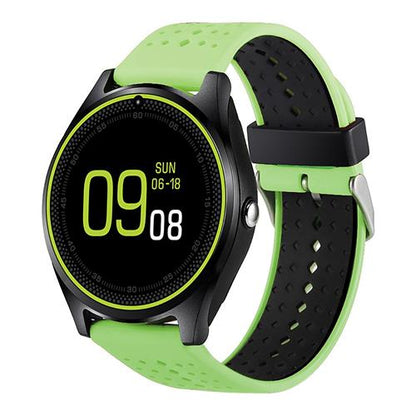 Ceas Smartwatch VANTAGE 9 2017, Bluetooth, Camera foto, Functie Telefon, Ecran Lcd, Anti lost, Facebook, Whatsapp, Sedentary remind, Curea detasabila, Model Nou, Verde