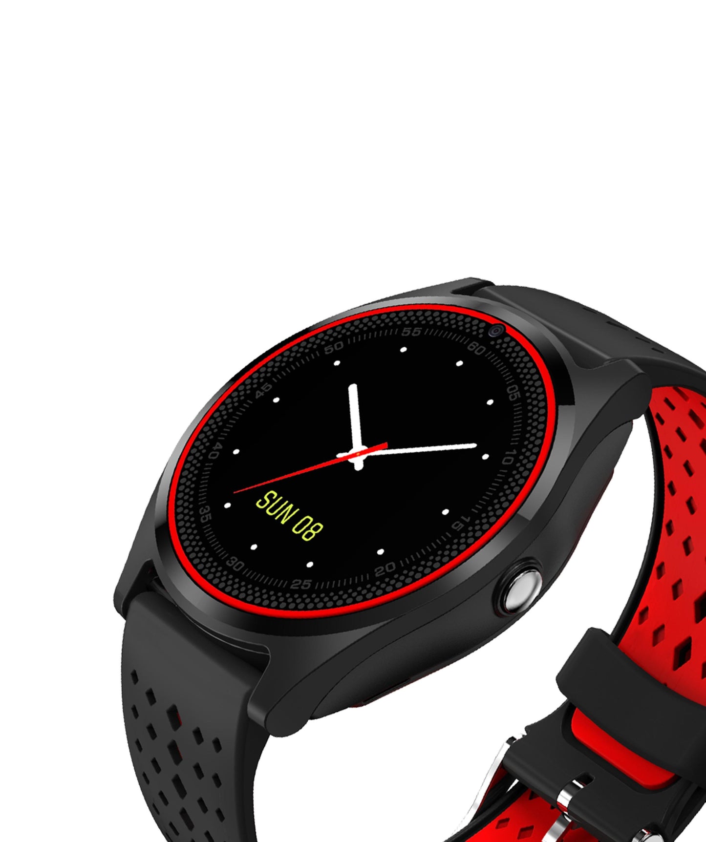 Ceas Smartwatch VANTAGE 9 2017, Bluetooth, Camera foto, Functie Telefon, Ecran Lcd, Anti lost, Facebook, Whatsapp, Sedentary remind, Curea detasabila, Model Nou, Rosu