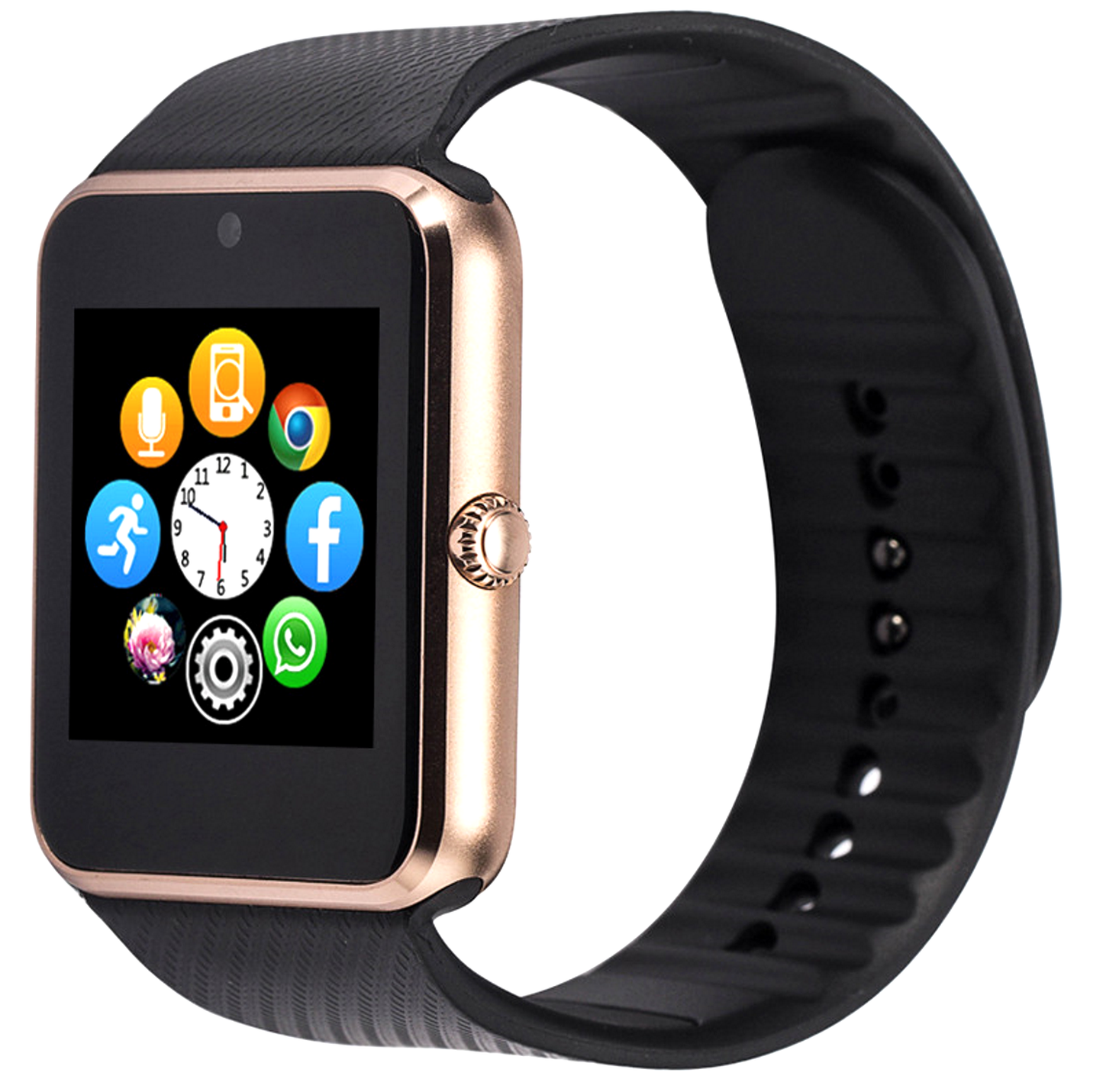 Ceas Smartwatch cu Telefon Vertigo 8 2017, Camera 1,3 Mpx, Apelare BT, LCD Capacitiv 1.54' Antizgarieturi, Slot Card, Aluminium, Gold