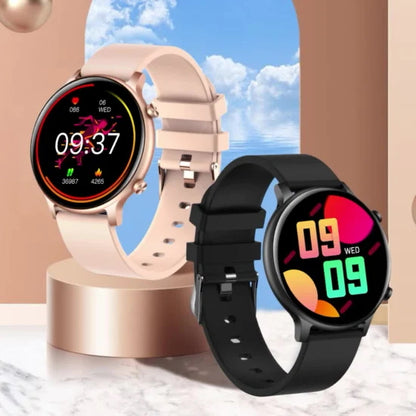 Ceas SmartWatch Versa idealStore, Dimensiunea Ecran 1.32 inch, Rezistent la Apa, Bluetooth, Monitor Ritm Cardiac, Tesiune Arteriala, Oxigen din Sange, Notificari Apeluri, Multi Sport, Compatibil iOS si Android, Negru