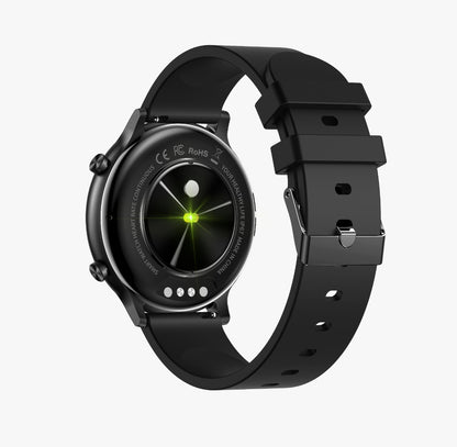 Ceas SmartWatch Versa idealStore, Dimensiunea Ecran 1.32 inch, Rezistent la Apa, Bluetooth, Monitor Ritm Cardiac, Tesiune Arteriala, Oxigen din Sange, Notificari Apeluri, Multi Sport, Compatibil iOS si Android, Black