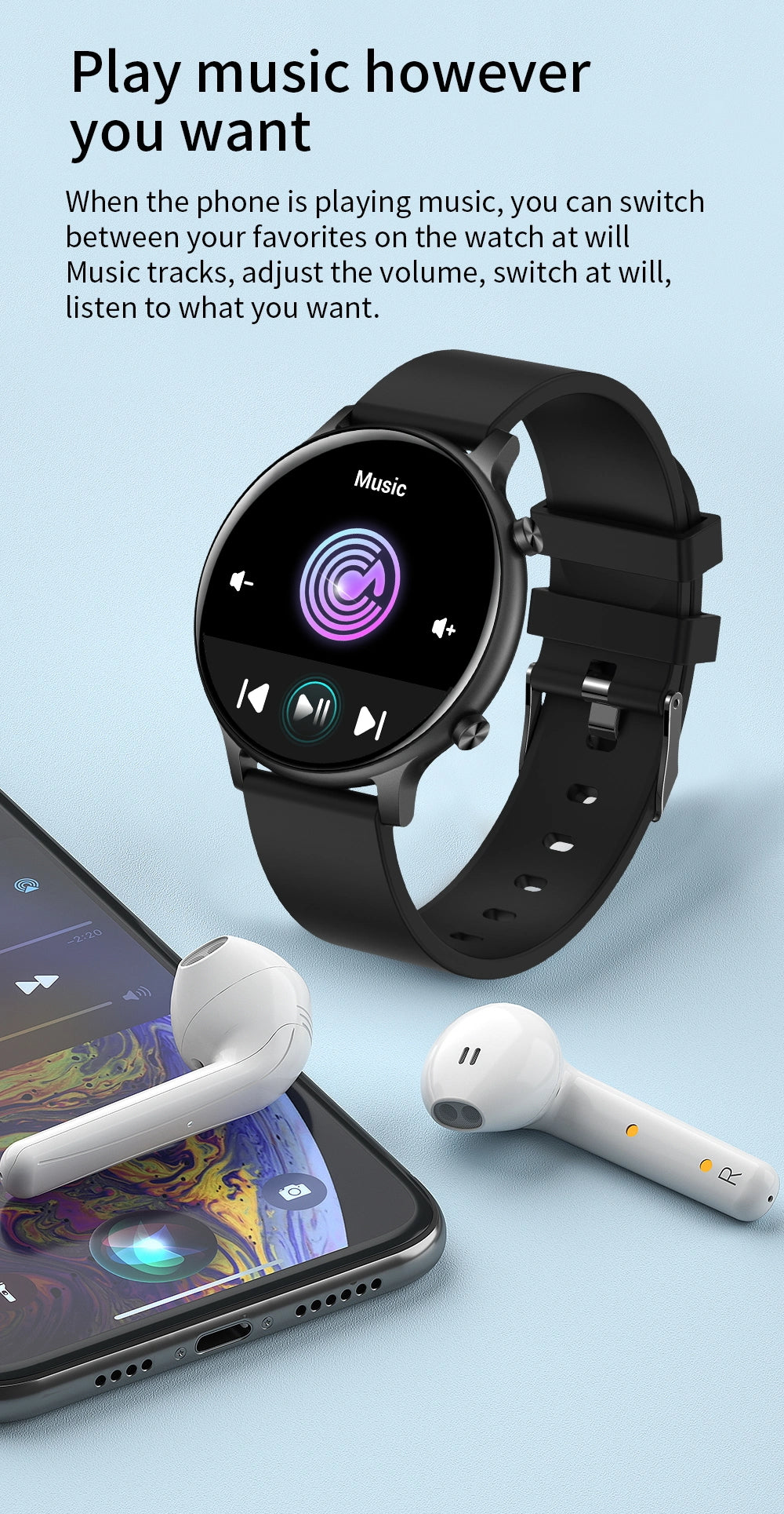 Ceas SmartWatch Versa idealStore, Dimensiunea Ecran 1.32 inch, Rezistent la Apa, Bluetooth, Monitor Ritm Cardiac, Tesiune Arteriala, Oxigen din Sange, Notificari Apeluri, Multi Sport, Compatibil iOS si Android, Rose