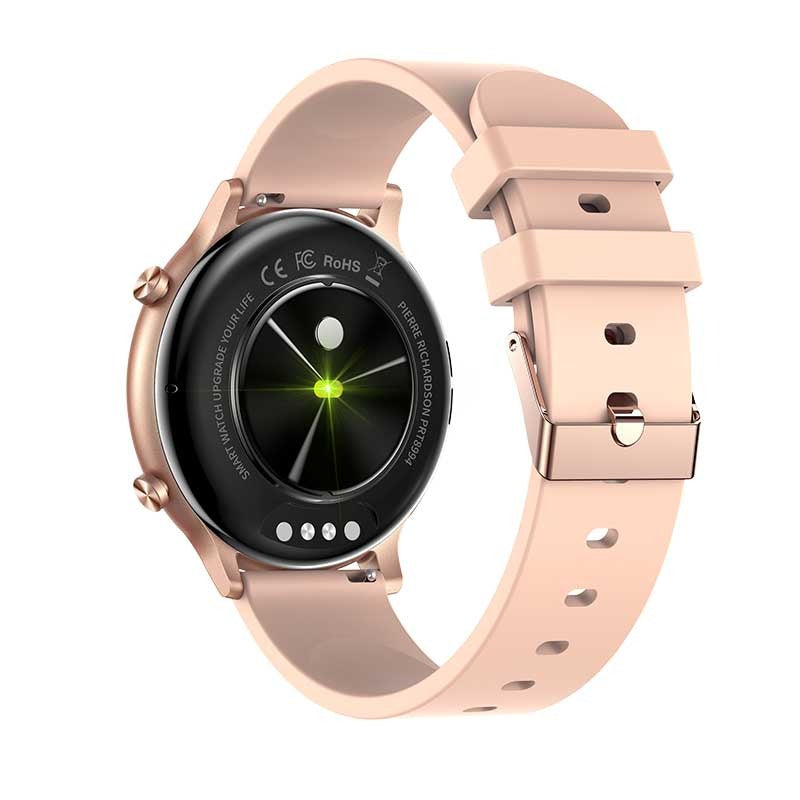 Ceas SmartWatch Versa idealStore, Dimensiunea Ecran 1.32 inch, Rezistent la Apa, Bluetooth, Monitor Ritm Cardiac, Tesiune Arteriala, Oxigen din Sange, Notificari Apeluri, Multi Sport, Compatibil iOS si Android, Rose