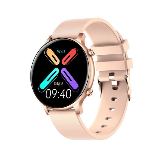 Ceas SmartWatch Versa idealStore, Dimensiunea Ecran 1.32 inch, Rezistent la Apa, Bluetooth, Monitor Ritm Cardiac, Tesiune Arteriala, Oxigen din Sange, Notificari Apeluri, Multi Sport, Compatibil iOS si Android, Rose