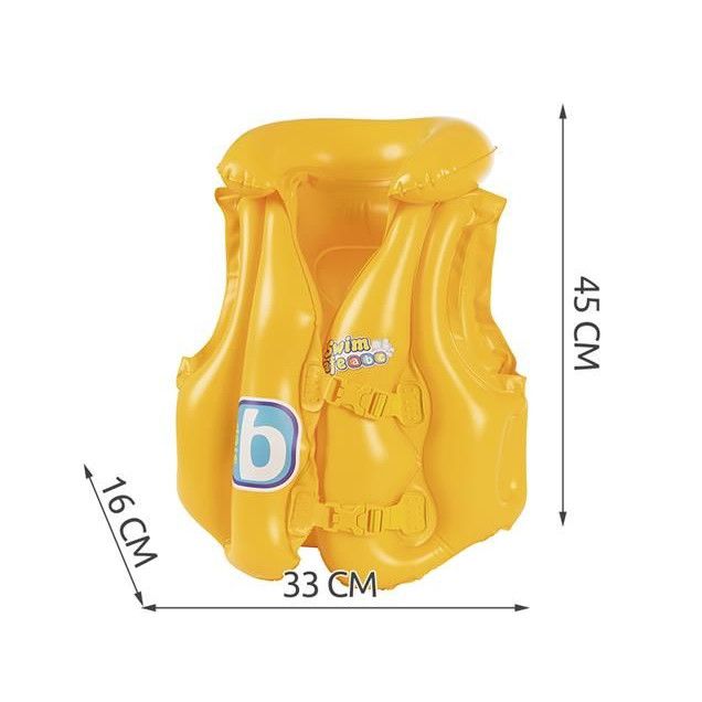 Vesta inot pentru copii, Bestway, cu 2 catarame reglabile pentru eliberare rapida si guler gonflabil