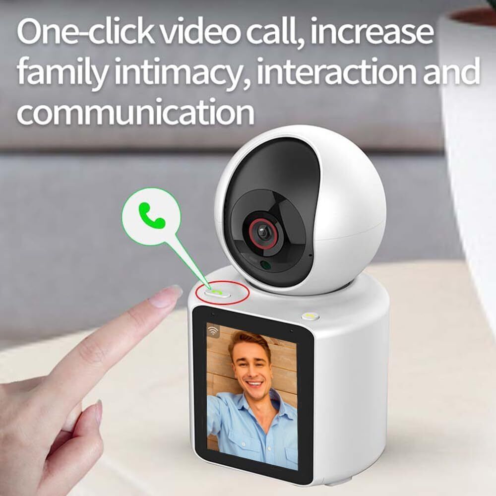 Baby Monitor si Camera de Supraveghere idealSTORE, Apel Video, Rotire, Monitorizare pe Telefon, Activare la Miscare si Sunete, Functie de Apel, Apelare Vocala, Microfon si Difuzor Incorporat, Video bidirectional, pentru Copii si Varstnici, Full HD 1080P