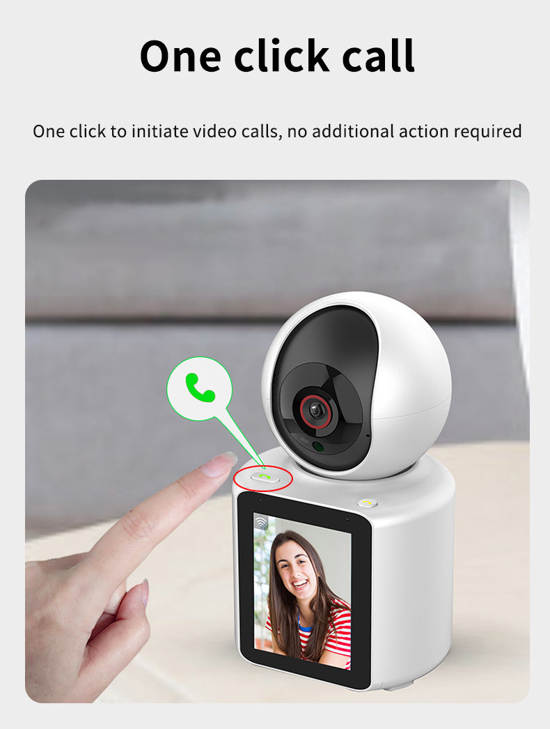 Baby Monitor si Camera de Supraveghere idealSTORE, Apel Video, Rotire, Monitorizare pe Telefon, Activare la Miscare si Sunete, Functie de Apel, Apelare Vocala, Microfon si Difuzor Incorporat, Video bidirectional, pentru Copii si Varstnici, Full HD 1080P