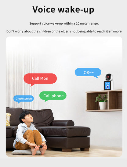 Baby Monitor si Camera de Supraveghere idealSTORE, Apel Video, Rotire, Monitorizare pe Telefon, Activare la Miscare si Sunete, Functie de Apel, Apelare Vocala, Microfon si Difuzor Incorporat, Video bidirectional, pentru Copii si Varstnici, Full HD 1080P