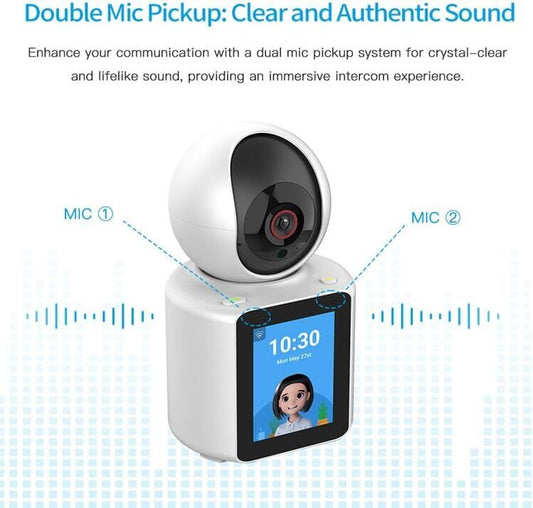 Baby Monitor si Camera de Supraveghere idealSTORE, Apel Video, Rotire, Monitorizare pe Telefon, Activare la Miscare si Sunete, Functie de Apel, Apelare Vocala, Microfon si Difuzor Incorporat, Video bidirectional, pentru Copii si Varstnici, Full HD 1080P