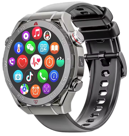 Ceas Smartwatch idealSTORE ViperWatch, cu SIM, Apel, Apel Video, Navigatie GPS, 4G, WiFi Camera 5 Mpx, Sistem Operarare Android, Aplicatii Sociale, Memorie 16 GB, Ritm Cardiac, Oxigen Sange, Tensiune Arteriala, Carcasa din Fibra de Carbon