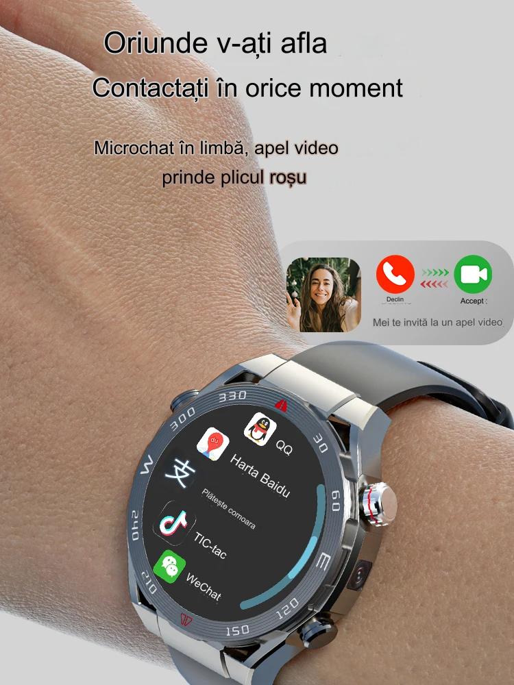 Ceas Smartwatch idealSTORE ViperWatch, cu SIM, Apel, Apel Video, Navigatie GPS, 4G, WiFi Camera 5 Mpx, Sistem Operarare Android, Aplicatii Sociale, Memorie 16 GB, Ritm Cardiac, Oxigen Sange, Tensiune Arteriala, Carcasa din Fibra de Carbon