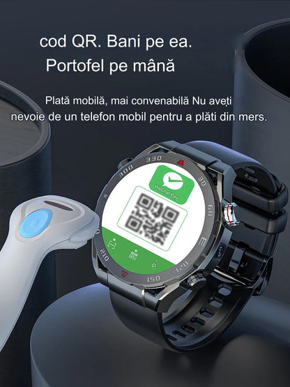 Ceas Smartwatch idealSTORE ViperWatch, cu SIM, Apel, Apel Video, Navigatie GPS, 4G, WiFi Camera 5 Mpx, Sistem Operarare Android, Aplicatii Sociale, Memorie 16 GB, Ritm Cardiac, Oxigen Sange, Tensiune Arteriala, Carcasa din Fibra de Carbon