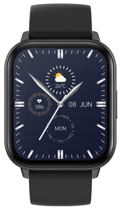 SmartWatch New Saphir Vision idealSTORE, Ecran Curbat HD 1.91 inch, Functie Apel Bluetooth, Notificari Apeluri/Mesaje/Aplicatii, Monitorizare Ritm Cardiac/Tensiune Arteriala/Fitness, Compatibilitate Android si iOS, Autonomie Ridicata, Modern