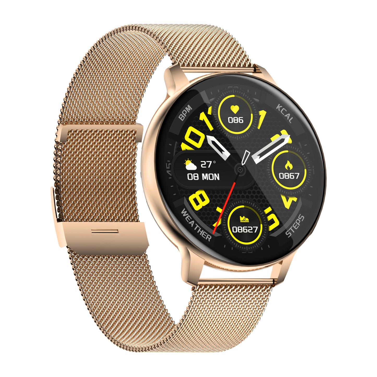 Ceas SmartWatch VisionStyle idealSTORE, Ecran Full Touch1, 39 inch, Android/IOS, Bluetooth, Difuzor-Microfon, Apeluri, Mesaje Control Muzica-Foto, Monitorizare Somn, Ritm Cardiac, Tensiune Arteriala SpO2, Pedometru, Fitness Traker, IP67, Notificari