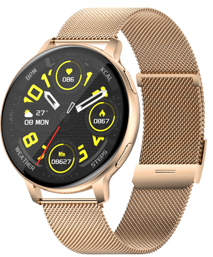 Ceas SmartWatch VisionStyle idealSTORE, Ecran Full Touch1, 39 inch, Android/IOS, Bluetooth, Difuzor-Microfon, Apeluri, Mesaje Control Muzica-Foto, Monitorizare Somn, Ritm Cardiac, Tensiune Arteriala SpO2, Pedometru, Fitness Traker, IP67, Notificari