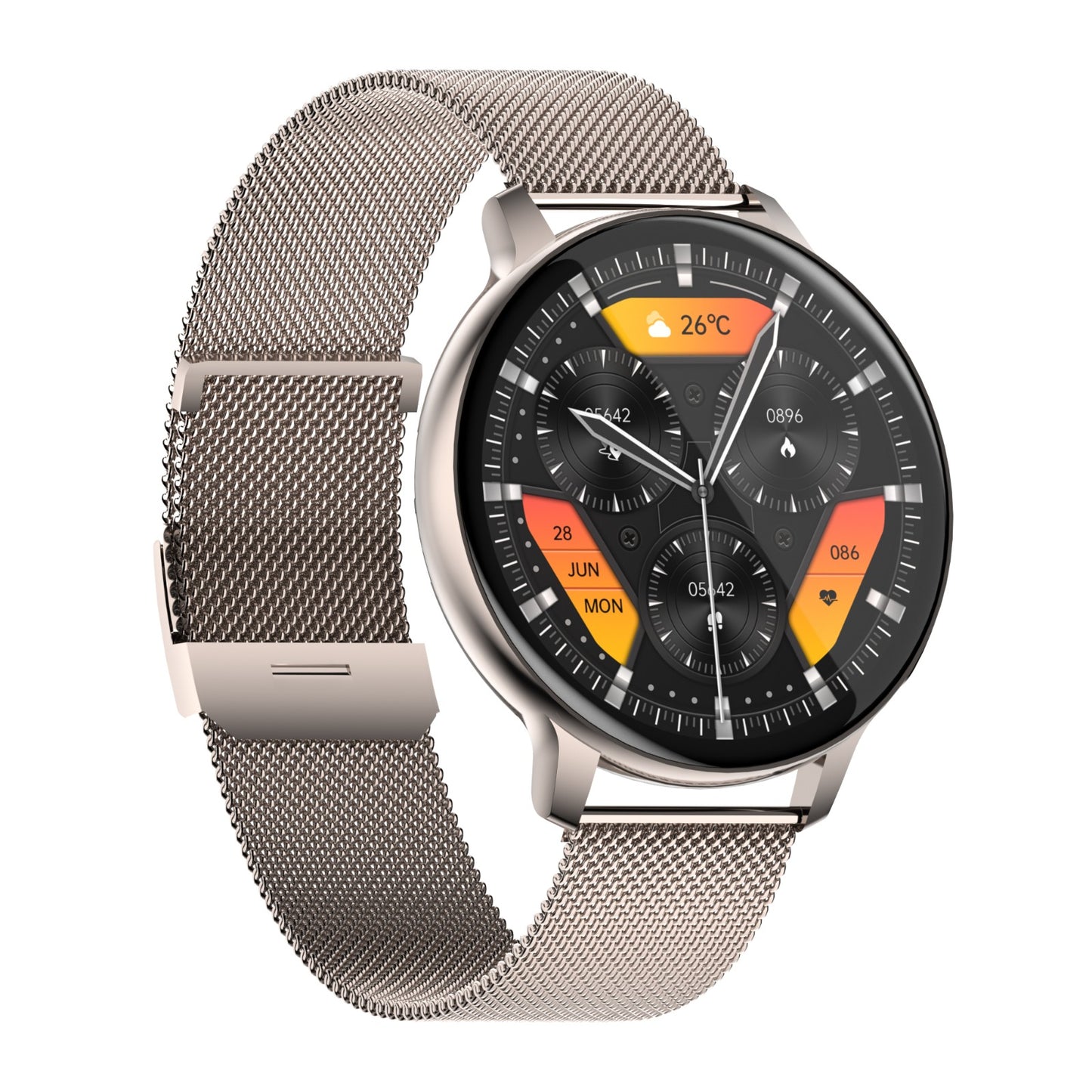 Ceas SmartWatch VisionStyle idealSTORE, Ecran Full Touch 1,39 inch, Android/IOS, Bluetooth, Difuzor-Microfon, Apeluri, Mesaje Control Muzica-Foto, Monitorizare Somn, Ritm Cardiac, Tensiune Arteriala SpO2, Pedometru, Fitness Traker, IP67, Notificari