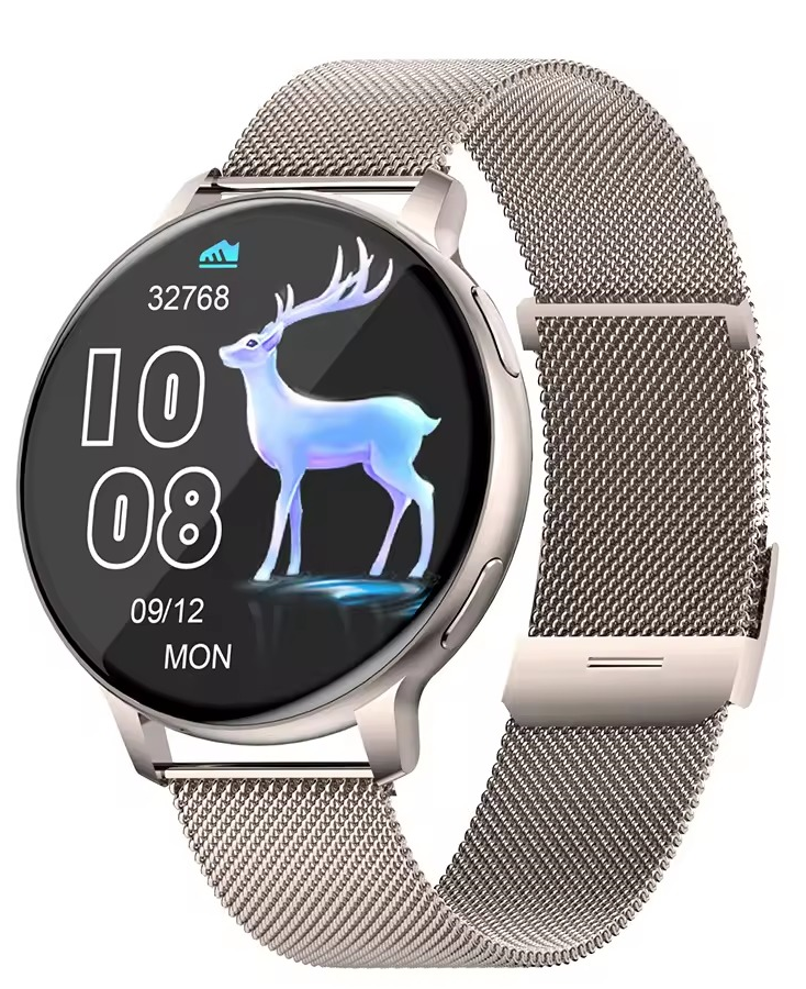 Ceas SmartWatch VisionStyle idealSTORE, Ecran Full Touch 1,39 inch, Android/IOS, Bluetooth, Difuzor-Microfon, Apeluri, Mesaje Control Muzica-Foto, Monitorizare Somn, Ritm Cardiac, Tensiune Arteriala SpO2, Pedometru, Fitness Traker, IP67, Notificari