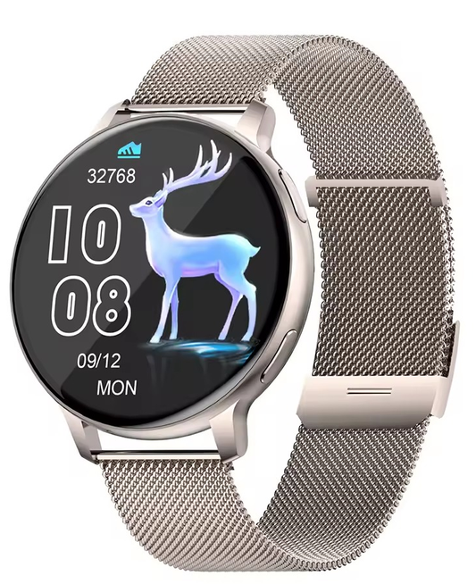 Ceas SmartWatch VisionStyle idealSTORE, Ecran Full Touch 1,39 inch, Android/IOS, Bluetooth, Difuzor-Microfon, Apeluri, Mesaje Control Muzica-Foto, Monitorizare Somn, Ritm Cardiac, Tensiune Arteriala SpO2, Pedometru, Fitness Traker, IP67, Notificari