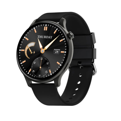 Smartwatch idealSTORE NEW Viva, Preluare Apeluri si Mesaje, Full HD, Ecran 1.28', Monitorizare Tensiune Arteriala, Frecventa Cardiaca, Rezistent la apa IP67, Bluetooth, Mod multi-sport, Operare Android sau IOS, culoare Negru