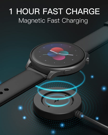 Smartwatch idealSTORE NEW Viva, Preluare Apeluri si Mesaje, Full HD, Ecran 1.28', Monitorizare Tensiune Arteriala, Frecventa Cardiaca, Rezistent la apa IP67, Bluetooth, Mod multi-sport, Operare Android sau IOS, culoare Negru