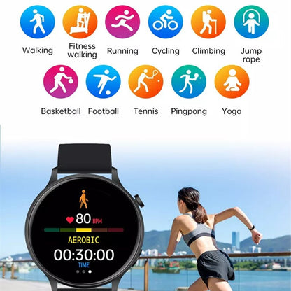 Smartwatch VIVA BLACK IdealStore Full HD, Ecran de 1.28 Inch cu rezolutie 240x240, Monitorizare tensiune arteriala si frecventa cardiaca, Rezistent la apa IP67, Preluare apeluri si mesaje Bluetooth, Mod multi-sport, Sistem de operare Android sau IOS
