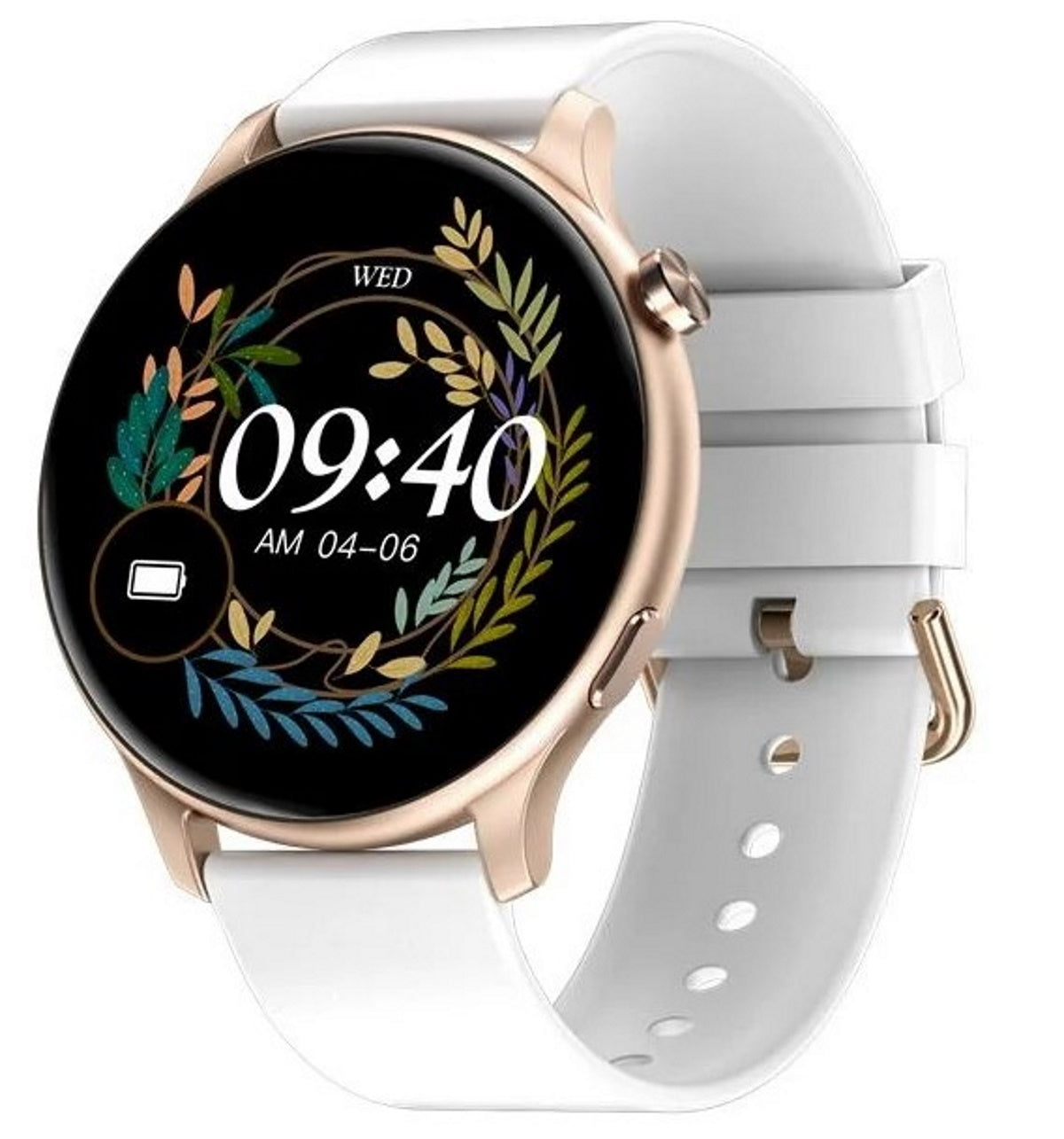 Smartwatch VIVA GOLD IdealStore Full HD, Ecran de 1.28 Inch cu rezolutie 240x240, Monitorizare tensiune arteriala si frecventa cardiaca, Rezistent la apa IP67, Preluare apeluri si mesaje Bluetooth, Mod multi-sport, Sistem de operare Android sau IOS