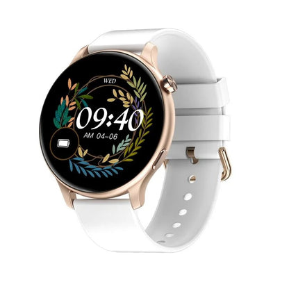 Smartwatch VIVA GOLD IdealStore Full HD, Ecran de 1.28 Inch cu rezolutie 240x240, Monitorizare tensiune arteriala si frecventa cardiaca, Rezistent la apa IP67, Preluare apeluri si mesaje Bluetooth, Mod multi-sport, Sistem de operare Android sau IOS