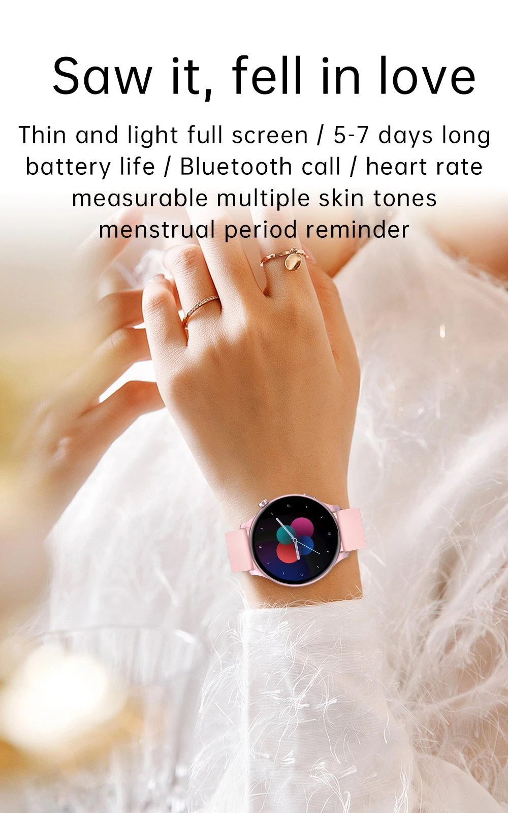 Smartwatch VIVA GOLD IdealStore Full HD, Ecran de 1.28 Inch cu rezolutie 240x240, Monitorizare tensiune arteriala si frecventa cardiaca, Rezistent la apa IP67, Preluare apeluri si mesaje Bluetooth, Mod multi-sport, Sistem de operare Android sau IOS