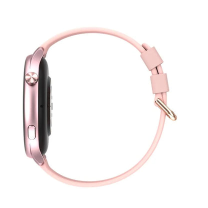 Smartwatch VIVA PINK IdealStore Full HD, Ecran de 1.28 Inch cu rezolutie 240x240, Monitorizare tensiune arteriala si frecventa cardiaca, Rezistent la apa IP67, Preluare apeluri si mesaje Bluetooth, Mod multi-sport, Sistem de operare Android sau IOS