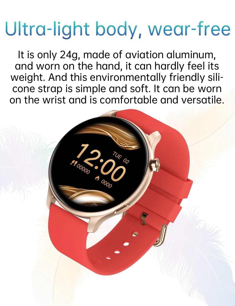 Smartwatch idealSTORE NEW Viva, Preluare Apeluri si Mesaje, Full HD, Ecran 1.28', Monitorizare Tensiune Arteriala, Frecventa Cardiaca, Rezistent la apa IP67, Bluetooth, Mod multi-sport, Operare Android sau IOS, culoare Rosu