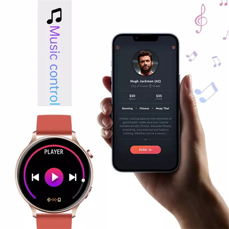 Smartwatch VIVA RED IdealStore Full HD, Ecran de 1.28 Inch cu rezolutie 240x240, Monitorizare tensiune arteriala si frecventa cardiaca, Rezistent la apa IP67, Preluare apeluri si mesaje Bluetooth, Mod multi-sport, Sistem de operare Android sau IOS