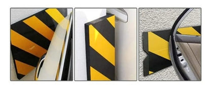 Panou protectie Reflectorizant, idealStore, din Spuma Moale, Utilizare in Garaj, Spatii de Parcare, are Rol de Ghidare si de Protejare, 30 x 20 cm, Galben Negru