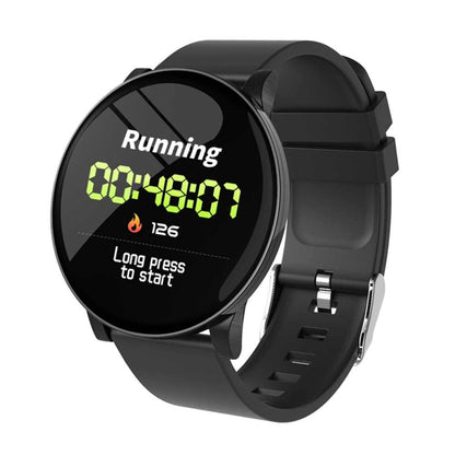 Ceas SmartWatch si Bratara Fitness SMART COLLECTION, Display 1.3 inch, Monitorizare pasi si distanta, Detectarea frecventei cardiace, Functie Anti-lost, Photo Control, Notificari apeluri/mesaje, Impermeabilitate IP67, Silicon Neagra