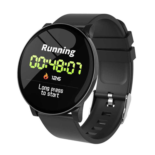 Ceas SmartWatch si Bratara Fitness SMART COLLECTION, Display 1.3 inch, Monitorizare pasi si distanta, Detectarea frecventei cardiace, Functie Anti-lost, Photo Control, Notificari apeluri/mesaje, Impermeabilitate IP67, Silicon Neagra