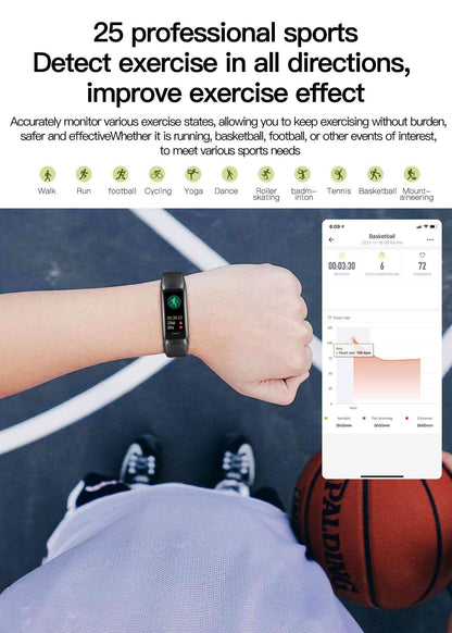 Ceas si Bratara Fitness Work Style IdealStore, Ecran AMOLED 1.1 inch, Preluare Apeluri si Mesaje Bluetooth, Monitorizare Ritm Cardiac si Somn, Temperatura Corporala, Pedometru, IP67, Alarma, Android-IOS, Long Battery, BLACK Edition