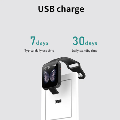 Ceas SmartWatch X6 Plus idealstore, Ecran Complet Tactil 1.54 inch, Bluetooth, Compatibil iOS si Android, Inacarcare Rapida USB, Asistent Vocal, Difuzor Incorporat, Monitorizare Ritm Cardiac, Multi Sport, Negru