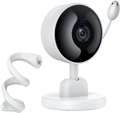 Baby Monitor idealStore SpyBonHD, Rotativ, Unghi Larg, Pornie de la Distanta, Pornire cu LED off, Detectare Sunet si Miscare, Audio bidirectional, Full HD Utilizatori Multiplii, Night Mode, Posibilitate Rotire Camera