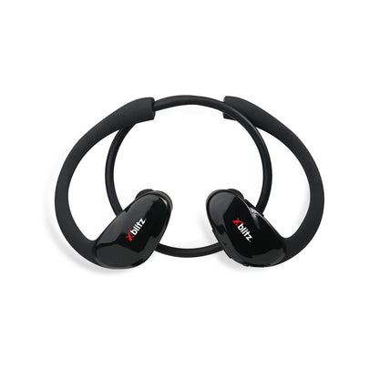 Casti profesionale Wireless X-blitz Pure Flex Black 2019, Bluetooth 4.1 cu raza de actiune de 10m, Constructie elastica cu rezistenta si confort indelungat, Impermeabilitate IPX4, Design modern cu finisaje exclusive
