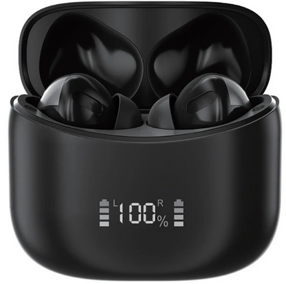 Casti Wireless idealStore XBO Headphone, Autonomie 35 ore, Microfon HD incorporat, Calitate audio Hi-Fi, Bass profund, Noise Cancelling, Afisaj LED, Bluetooth 5.0, Rezistent la Ploaie, Stropi de Apa, Multifunctionale, Ergonomice, Culoare Negru Lucios