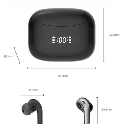 Casti Wireless idealStore XBO Headphone, Autonomie 35 ore, Microfon HD incorporat, Calitate audio Hi-Fi, Bass profund, Noise Cancelling, Afisaj LED, Bluetooth 5.0, Rezistent la Ploaie, Stropi de Apa, Multifunctionale, Ergonomice, Culoare Negru Lucios