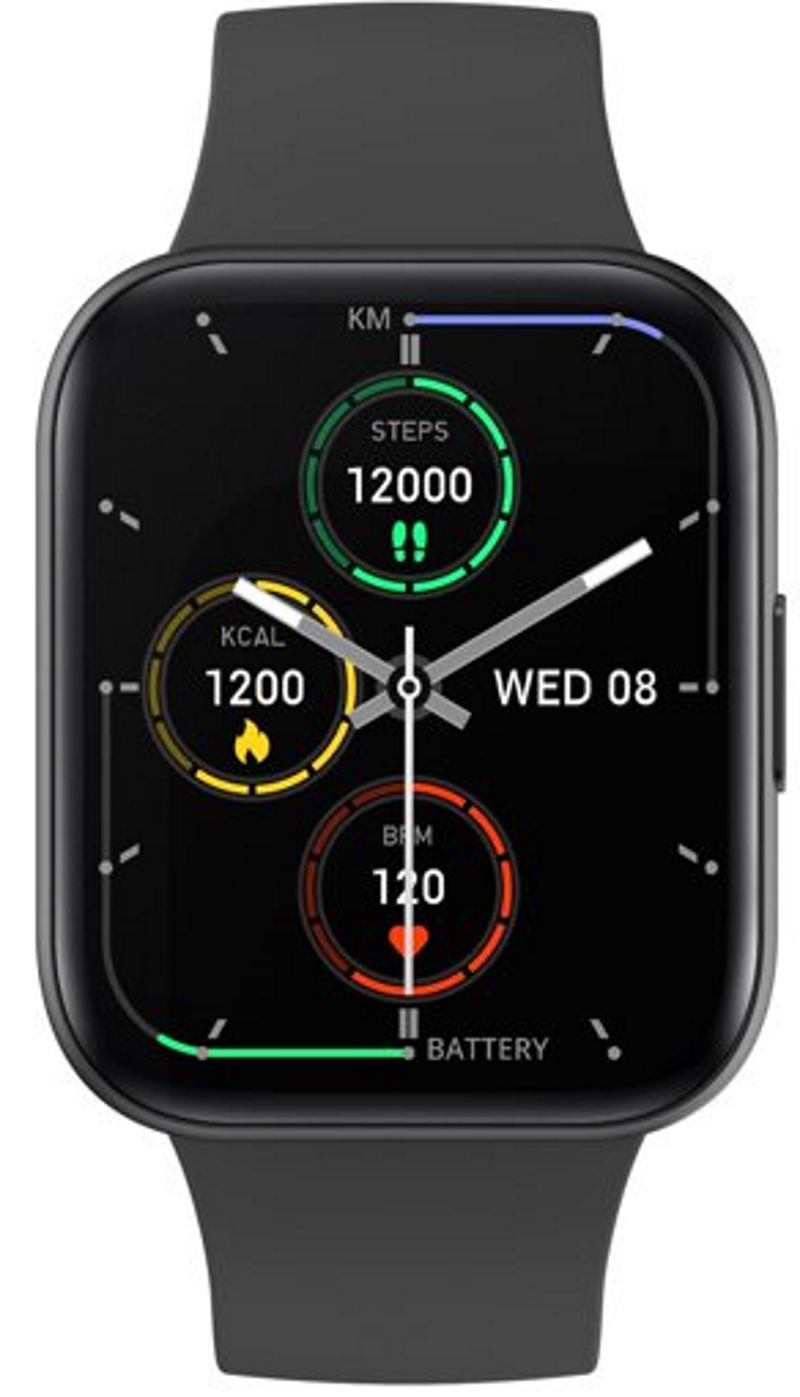 Ceas Smartwatch si Bratara de Fitness idealStore Oxyo, 8 Moduri Sport, Ritm Cardiac, Monitor Oxigen, Notificari, Monitorizare Somn, Pedometru, Respingere Apel, Ecran Tactil, Culoare Negru