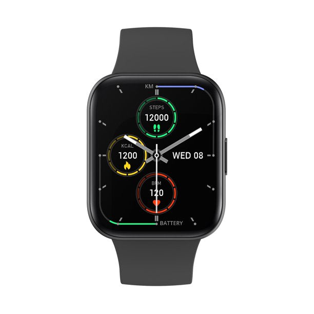 Ceas Smartwatch si Bratara de Fitness idealStore Oxyo, 8 Moduri Sport, Ritm Cardiac, Monitor Oxigen, Notificari, Monitorizare Somn, Pedometru, Respingere Apel, Ecran Tactil, Culoare Negru