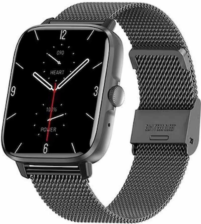 SmartWatch idealStore XiaBest, Apel Bluetooth, NFC, Asistent Vocal, urmarire GPS, Moduri sportive, Senzor Oxigen Caldura, Incarcare fara Fir, Frecventa Cardiaca, Tensiune Arteriala, Parola, Memento Menstrual, Curea Black din Metal