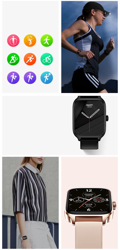 SmartWatch idealStore XiaBest, Apel Bluetooth, NFC, Asistent Vocal, urmarire GPS, Moduri sportive, Senzor Oxigen Caldura, Incarcare fara Fir, Frecventa Cardiaca, Tensiune Arteriala, Parola, Memento Menstrual, Curea Gold Rose din Silicon