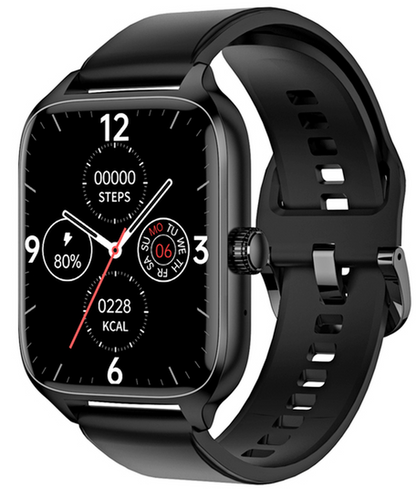SmartWatch idealStore XiaBest, Apel Bluetooth, NFC, Asistent Vocal, urmarire GPS, Moduri sportive, Senzor Oxigen Caldura, Incarcare fara Fir, Frecventa Cardiaca, Tensiune Arteriala, Parola, Memento Menstrual, Curea Neagra din Silicon