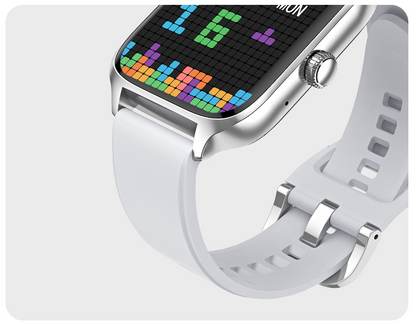 SmartWatch idealStore XiaBest, Apel Bluetooth, NFC, Asistent Vocal, urmarire GPS, Moduri sportive, Senzor Oxigen Caldura, Incarcare fara Fir, Frecventa Cardiaca, Tensiune Arteriala, Parola, Memento Menstrual, Curea Silver din Silicon