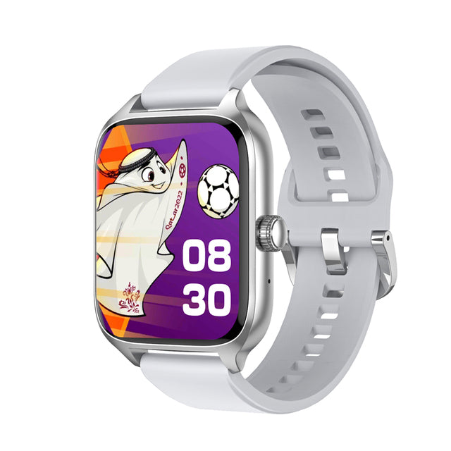 SmartWatch idealStore XiaBest, Apel Bluetooth, NFC, Asistent Vocal, urmarire GPS, Moduri sportive, Senzor Oxigen Caldura, Incarcare fara Fir, Frecventa Cardiaca, Tensiune Arteriala, Parola, Memento Menstrual, Curea Silver din Silicon