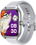 SmartWatch idealStore XiaBest, Apel Bluetooth, NFC, Asistent Vocal, urmarire GPS, Moduri sportive, Senzor Oxigen Caldura, Incarcare fara Fir, Frecventa Cardiaca, Tensiune Arteriala, Parola, Memento Menstrual, Curea Silver din Silicon