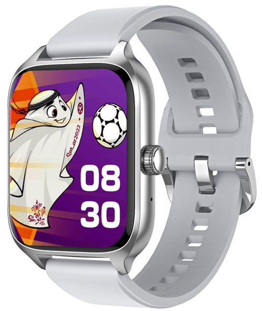 SmartWatch idealStore XiaBest, Apel Bluetooth, NFC, Asistent Vocal, urmarire GPS, Moduri sportive, Senzor Oxigen Caldura, Incarcare fara Fir, Frecventa Cardiaca, Tensiune Arteriala, Parola, Memento Menstrual, Curea Silver din Silicon